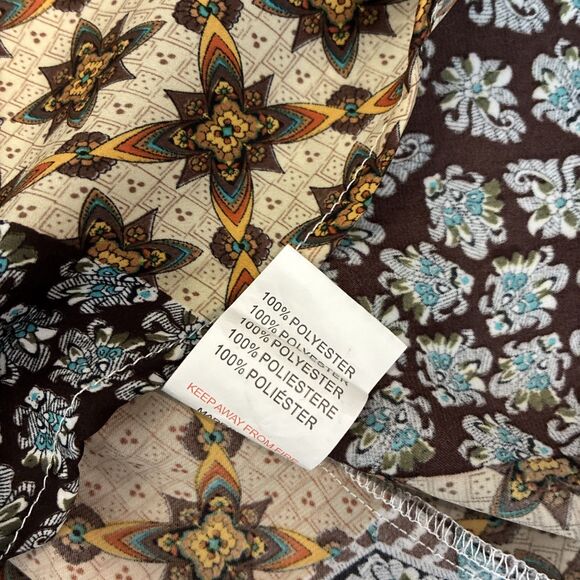 Glamorous Patchwork Geometric Floral Smock Maxi Dress Womens Size Large - Picture 3 of 14